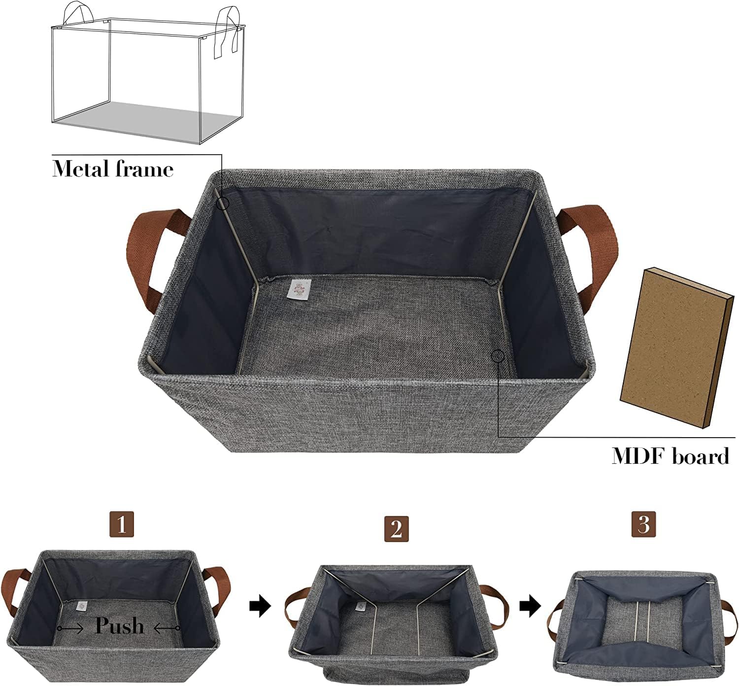 SkyShopy Collapsible Clothes Organizer for Jeans Washable Fabric Closet Storage Box Drawers Foldable Clothing Storage Bins with Handle (1pcs) SkyShopy Collapsible Clothes Organizer for Jeans Washable Fabric Closet Storage Box Drawers Foldable Clothing Storage Bins with Handle (1pcs)
